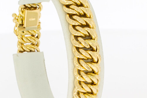 18 karaat gevlochten armband - 19 cm