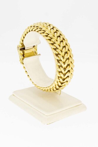 Gevlochten armband 14 Karaat - 18,9 cm