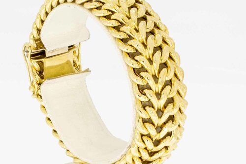 Gevlochten armband 14 Karaat - 18,9 cm