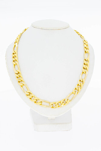 Breite 18 Karat Gold Figarokette Herren - 47,6 cm