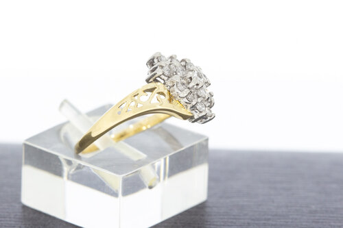 585 Gold Ring Damen mit Diamant 0,24 ct - Ringgröße 55