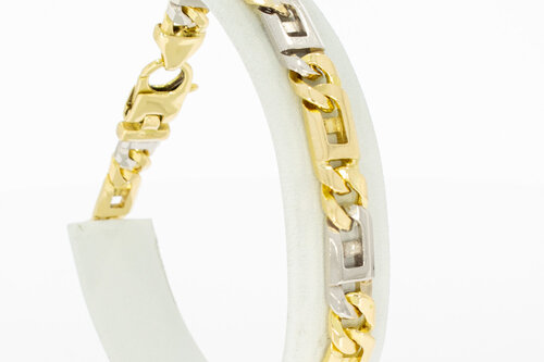18 Karat Bicolor-Gold Königsarmband - 21,9 cm