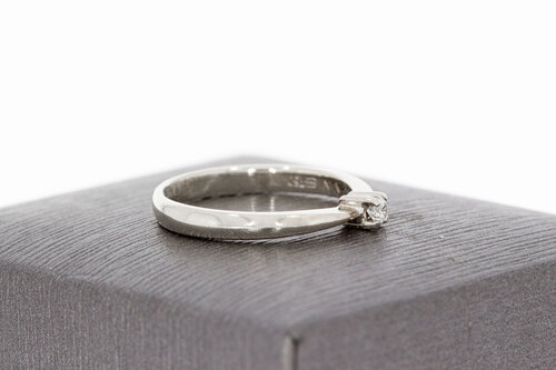 18 Karat Gold Solitärring Damen mit Diamant - Ringgröße 52