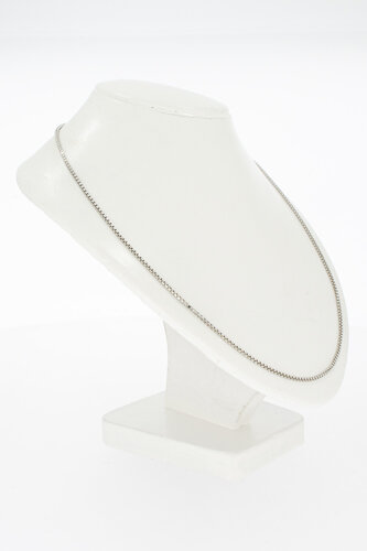 18 Karat Weißgold Venezianerkette - 42,9 cm