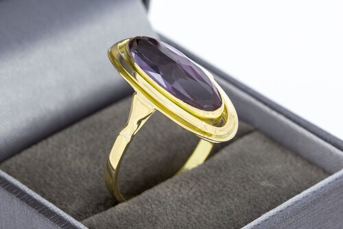 Vintage 585 Gold Ring mit Amethyst - Ringgröße 62, 5,5 g