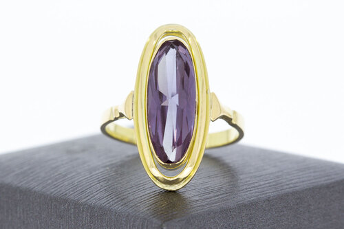 Vintage 585 Gold Ring mit Amethyst - Ringgröße 62, 5,5 g