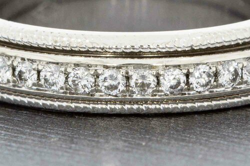 18 Karat Weißgold Ring Damen mit Diamant - Ringgröße 52, 5 g