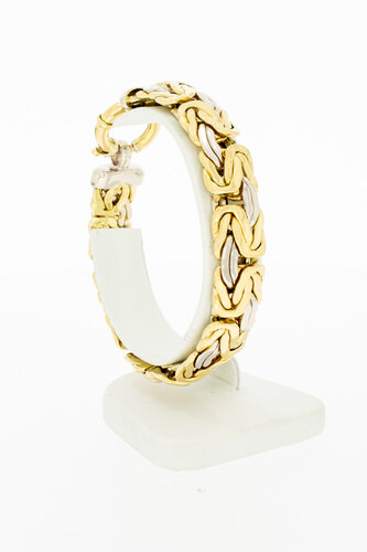 18 Karat Bicolor-Gold Königsarmband - 20,5 cm
