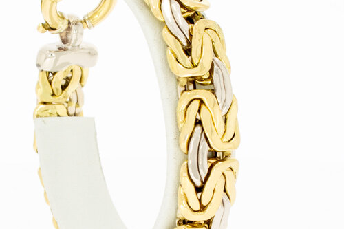 18 Karat Bicolor-Gold Königsarmband - 20,5 cm