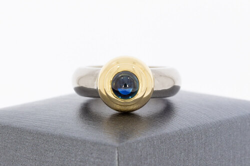 18 Karat Gold Statement-Ring mit Saphir - Ringgröße 51