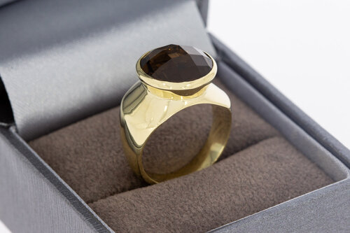 585 Gold Pinky-Ring mit Quarz - Ringgröße 51