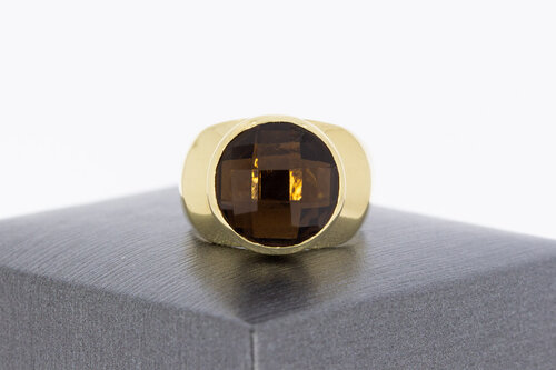 585 Gold Pinky-Ring mit Quarz - Ringgröße 51