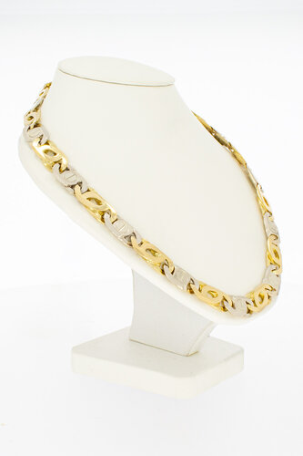 18 Karat Gold Falkenaugenkette Herren - 70,5 cm