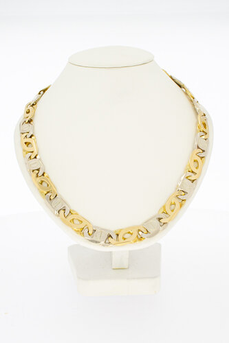 18 Karat Gold Falkenaugenkette Herren - 70,5 cm