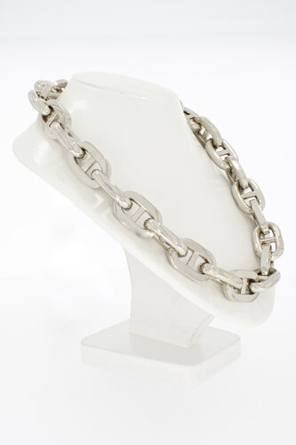 18 Karat Weißgold Ankerkette Herren - 75 cm