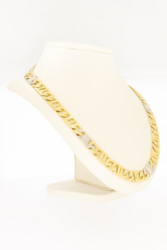 18 Karat Bicolor-Gold Königskette Herren - 70 cm