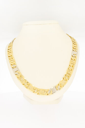 18 Karat Bicolor-Gold Königskette Herren - 70 cm