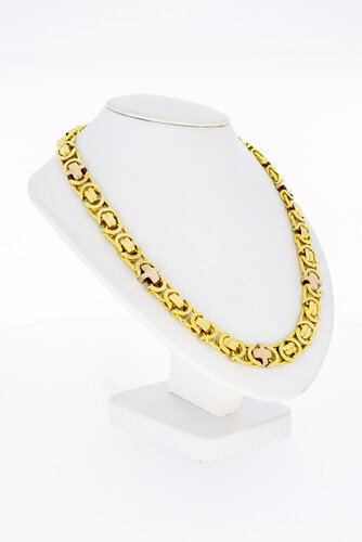 18 Karat Bicolor-Gold Königskette Herren - 67 cm