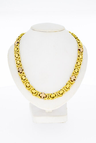 18 Karat Bicolor-Gold Königskette Herren - 67 cm