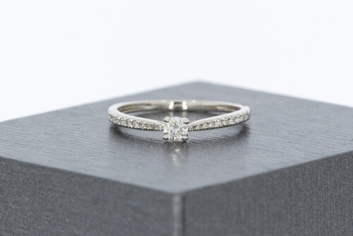 9 Karat Gold Ring Damen mit Diamant 0,09 ct - Ringgröße 50