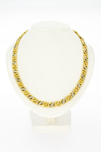 18 Karat Bicolor-Gold Königskette Herren - 60,8 cm
