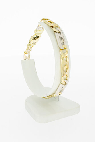 585 Bicolor-Gold Königsarmband - 22,4 cm