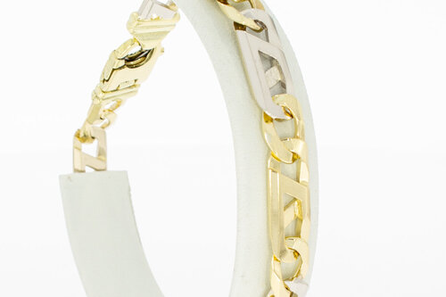 585 Bicolor-Gold Königsarmband - 22,4 cm