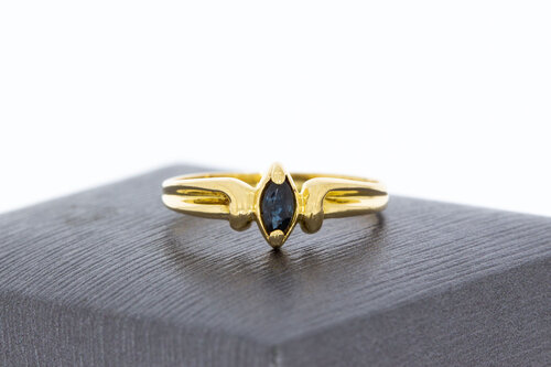 Vintage 18 Karat Gold Ring mit Saphir - Ringgröße 56, 2,4 g