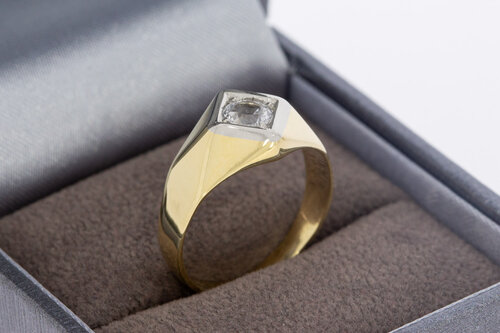 585 Gold Ring mit Saphir - Ringgröße 51