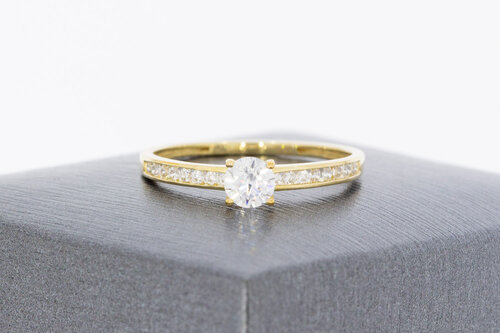 9 Karat Gold Solitärring Damen mit Zirkonia - Ringgröße 56
