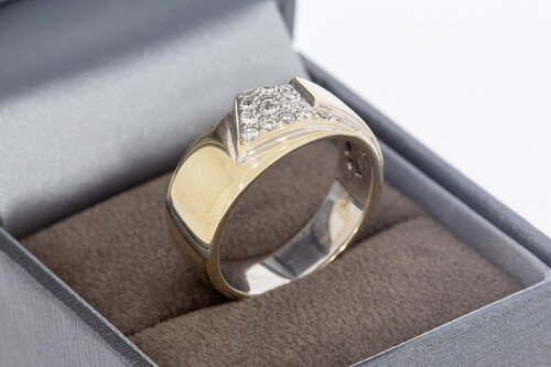 18 Karat Gold Ring Damen mit Diamant 0,15 ct - Ringgröße 59