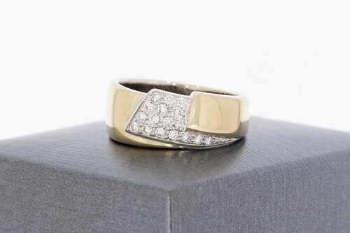 18 Karat Gold Ring Damen mit Diamant 0,15 ct - Ringgröße 59