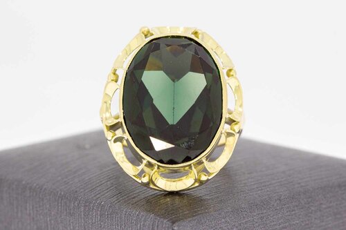 Vintage 585 Gold Ring Damen mit Quarz - Ringgröße 57