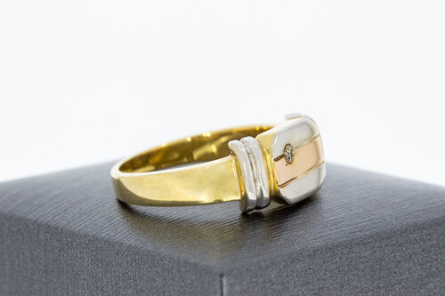585 Gold Statement-Ring mit Zirkonia - Ringgröße 61, 7,6 g