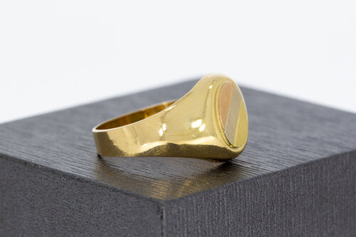 18 Karat Tricolor-Gold Pinky-Ring Herren - Ringgröße 56
