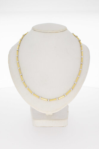 585 Bicolor-Gold Stäbchenkette - 45,3 cm