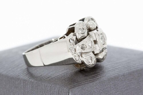 18 Karat Weißgold Statement-Ring mit Diamant - Ringgröße 53