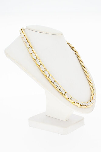 Vintage 585 Bicolor-Gold Stäbchenkette - 46 cm