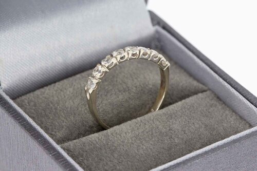 18 Karat Gold Vorsteckring Damen mit Saphir - Ringgröße 52