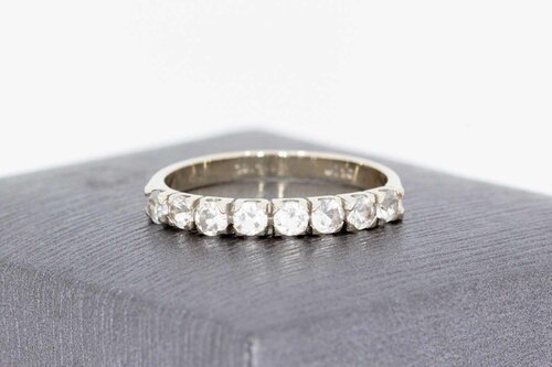 18 Karat Gold Vorsteckring Damen mit Saphir - Ringgröße 52