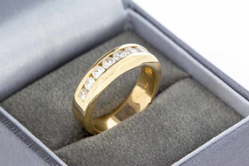 585 Gold Ring Damen mit Diamant 0,58 ct - Ringgröße 54