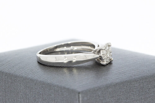 9 Karat Gold Ring Damen mit Diamant 0,07 ct - Ringgröße 50