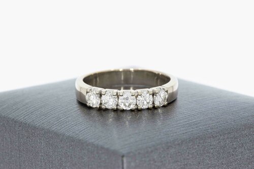 Goldring Damen 585 Weißgold mit Diamant - Ringgröße 51