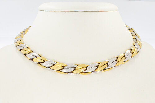 Geflochtene Kette 750 Bicolor-Gold - 61,5 cm